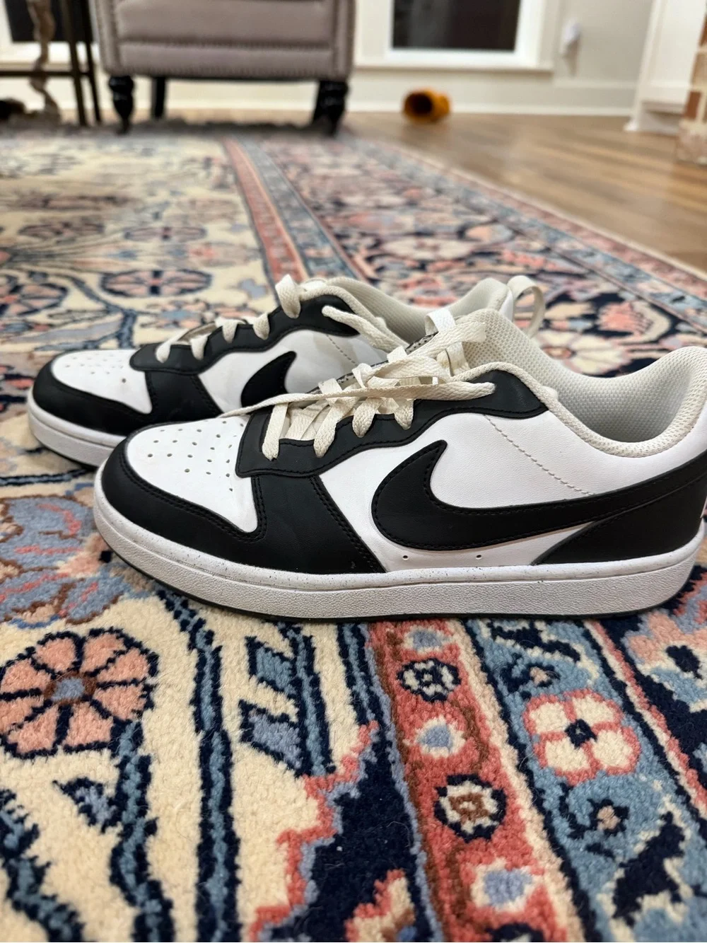 Nike Kids Black and White Low-Top Sneakers